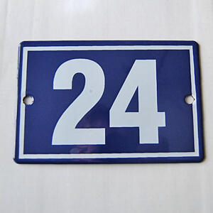 Blå emaljskylt - 24