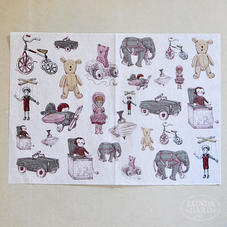 Decoupage-papper, leksaker