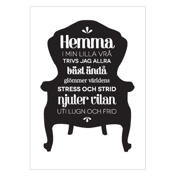 Vykort "Hemma i min lilla vrå"