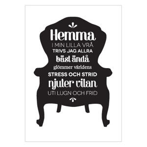 Tryckta produkter - Vykort - Vykort "Hemma i min lilla vrå"